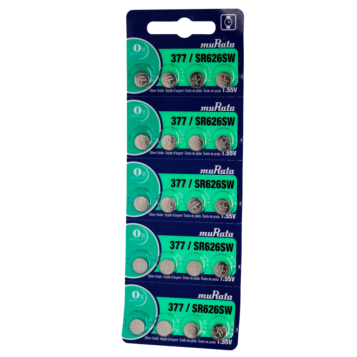 SR626SW-M-BATERIA MURATA OXIDO DE PLATA BL X 20