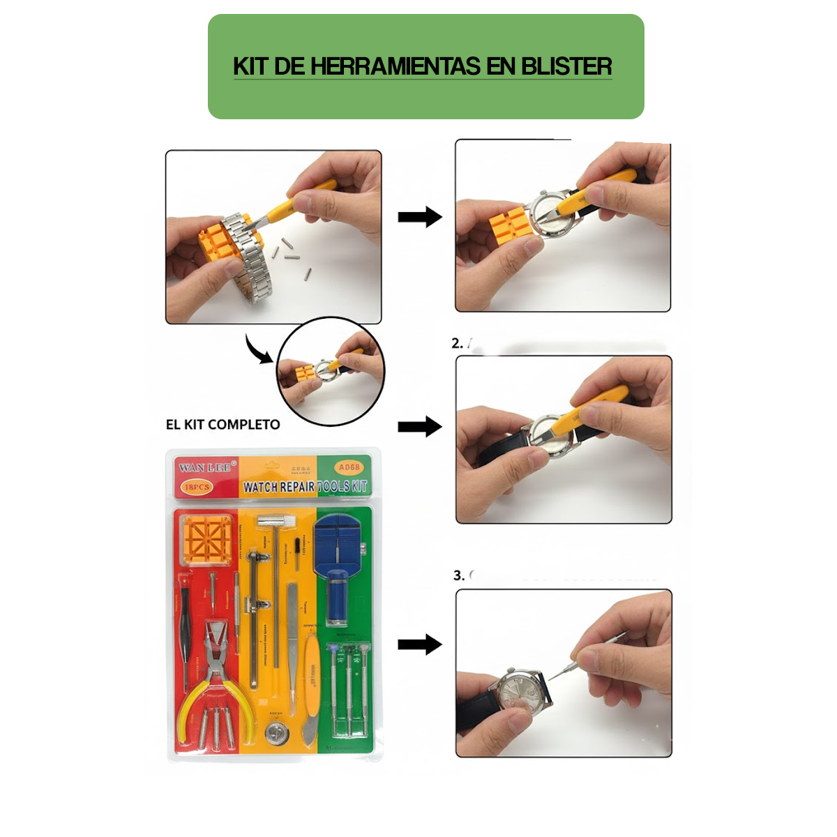 A068-KIT DE HERRAMIENTAS EN BLISTER