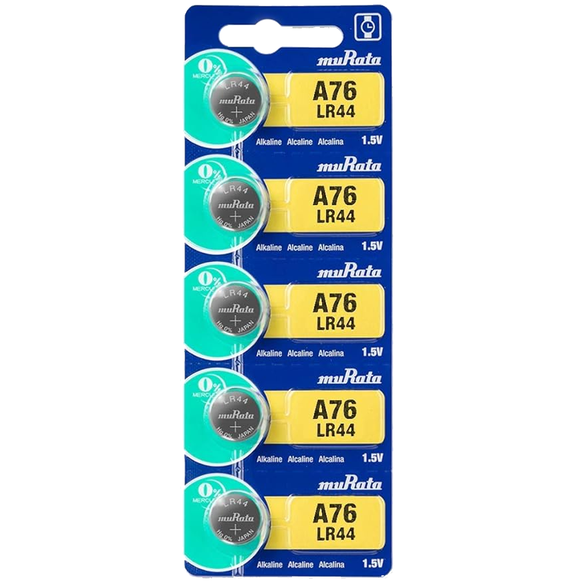 LR44-M-BATERIA MURATA ALCALINA 1.5 V. BL. X 5