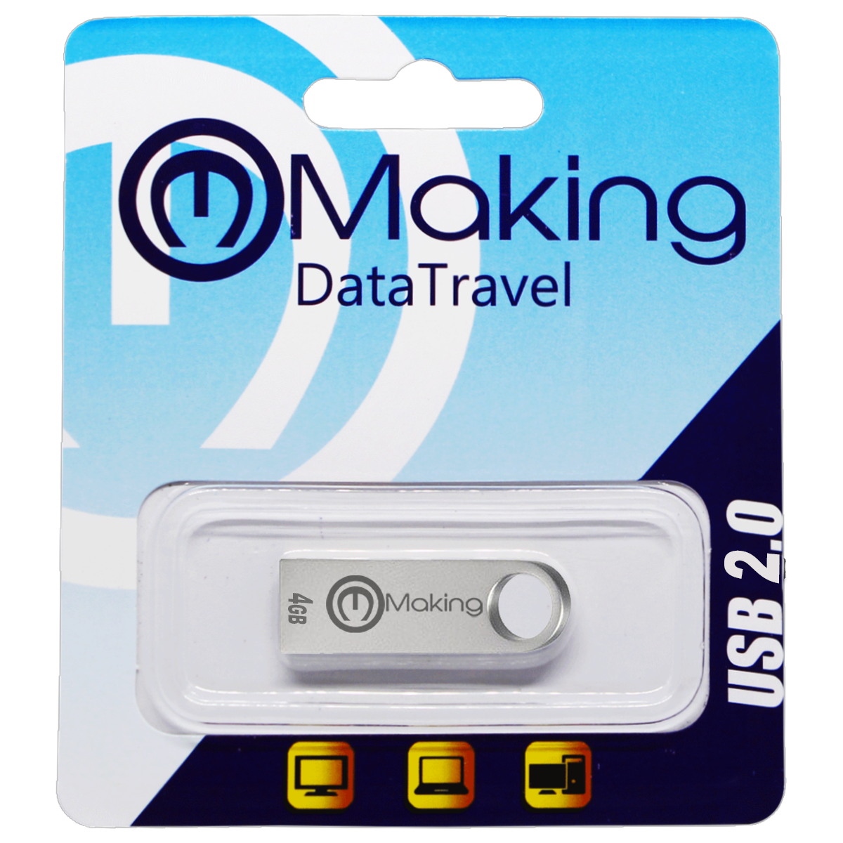 MKS.1USB.4GB-MEMORIA MAKING USB METALICA 2.0 4GB