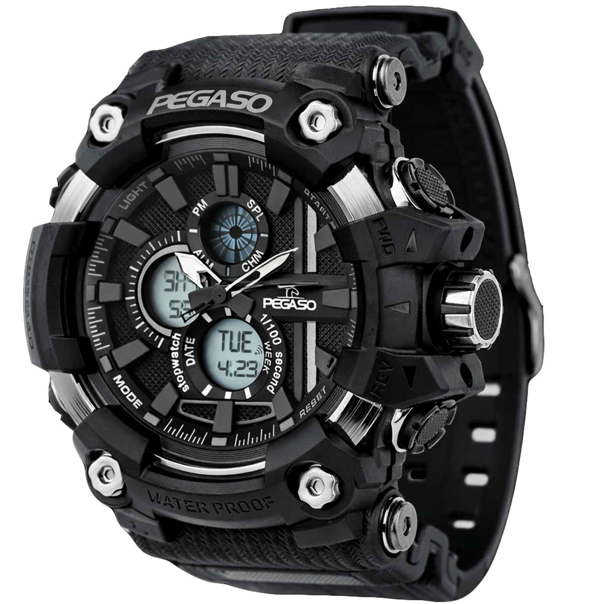 P1801A-RELOJ PEGASO ANA-DIG ILLUMINATOR-010101