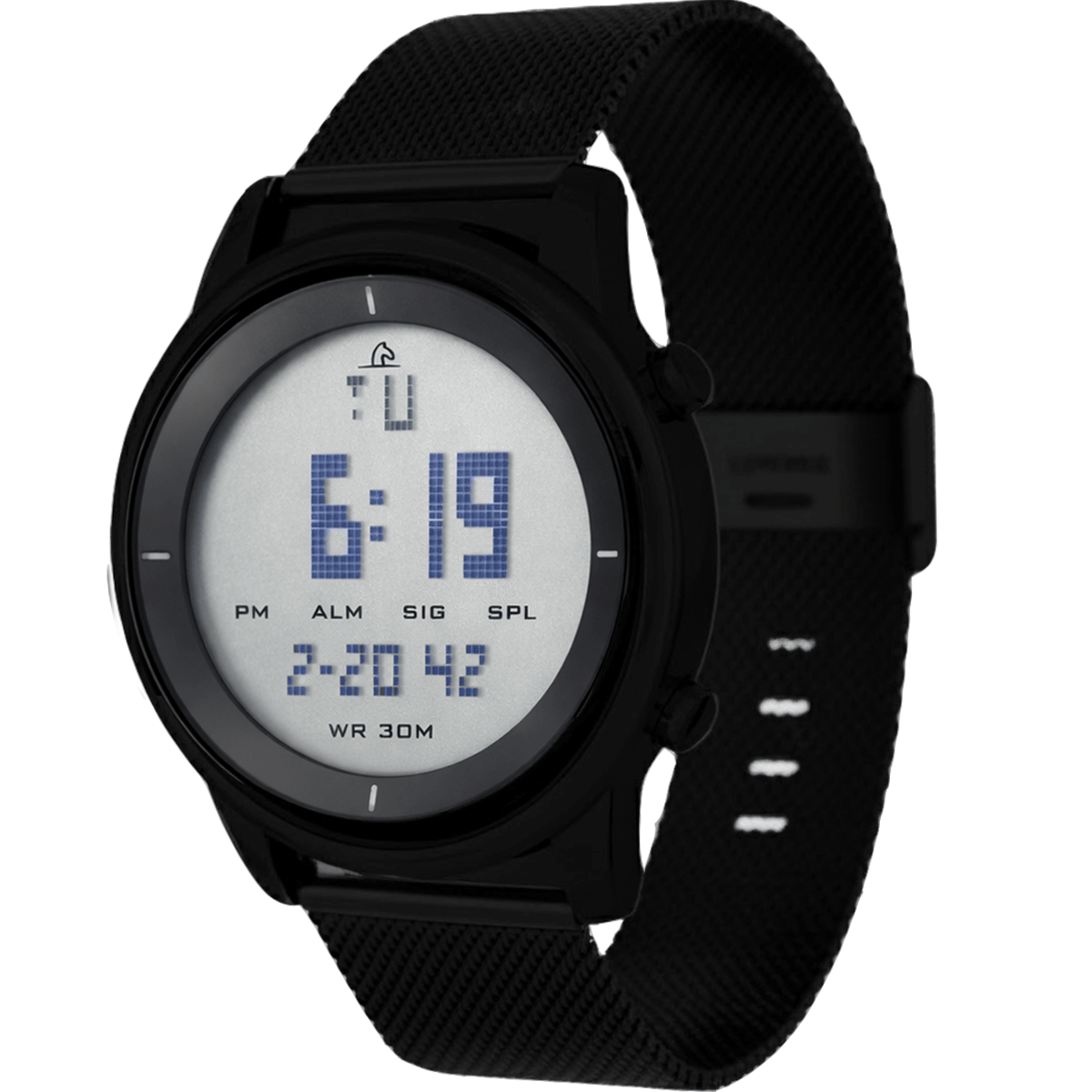 P6017BK-RELOJ PEGASO DIGITAL METALICO PAVONADO I-M0101