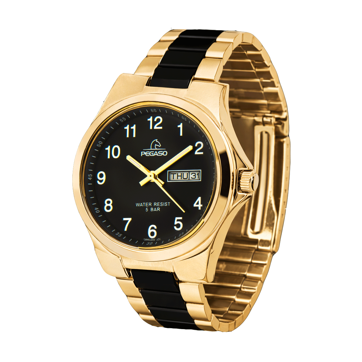 P6462GBK-RELOJ PEGASO P/M BIC. PAVONADO D/CALEND.-18012C