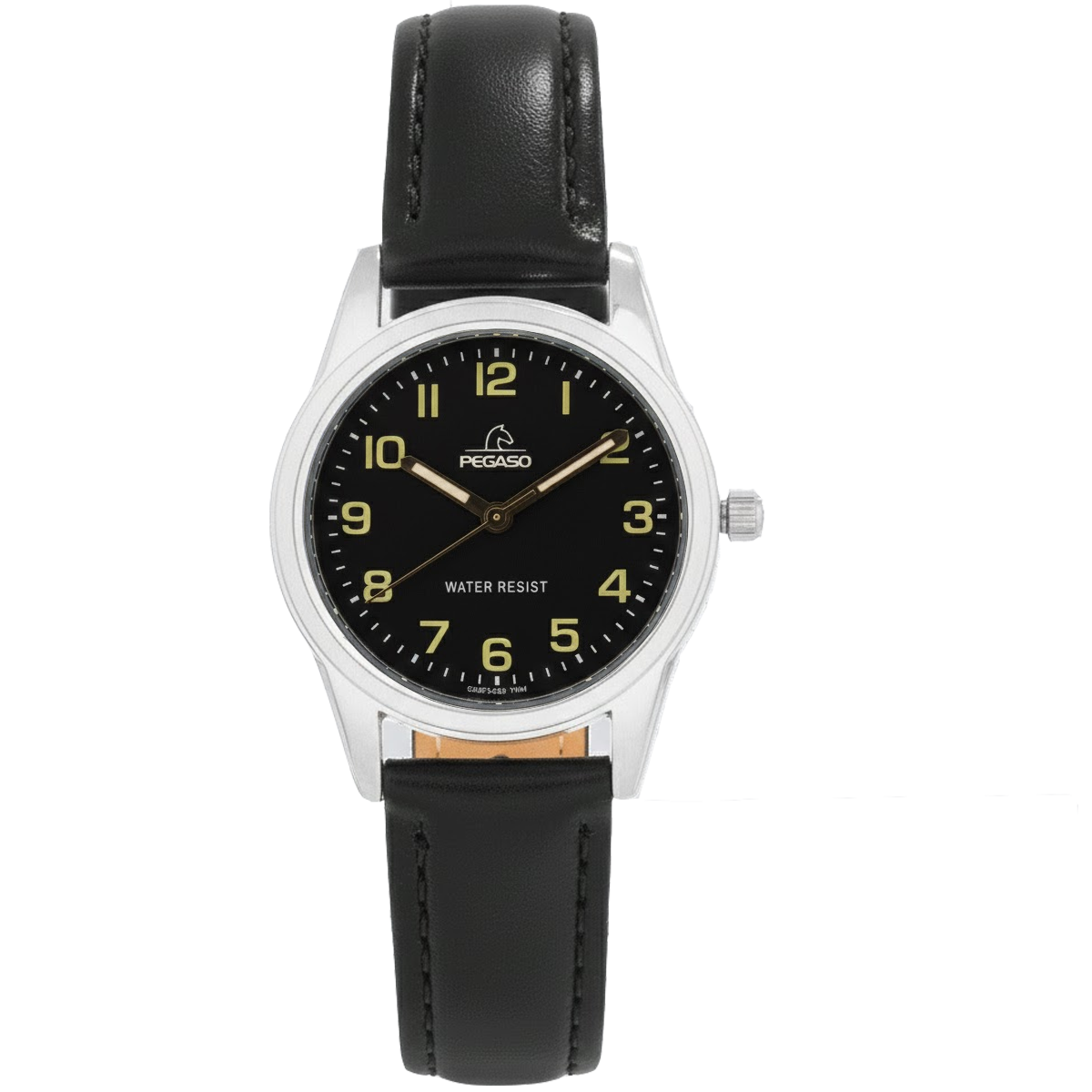 P6522S-RELOJ PEGASO CUERO DAMA CAJA PLATEADA-L010104A