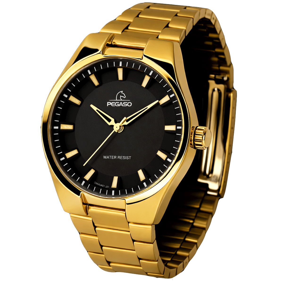 P6584G-RELOJ PEGASO METALICO DORADO-180101A