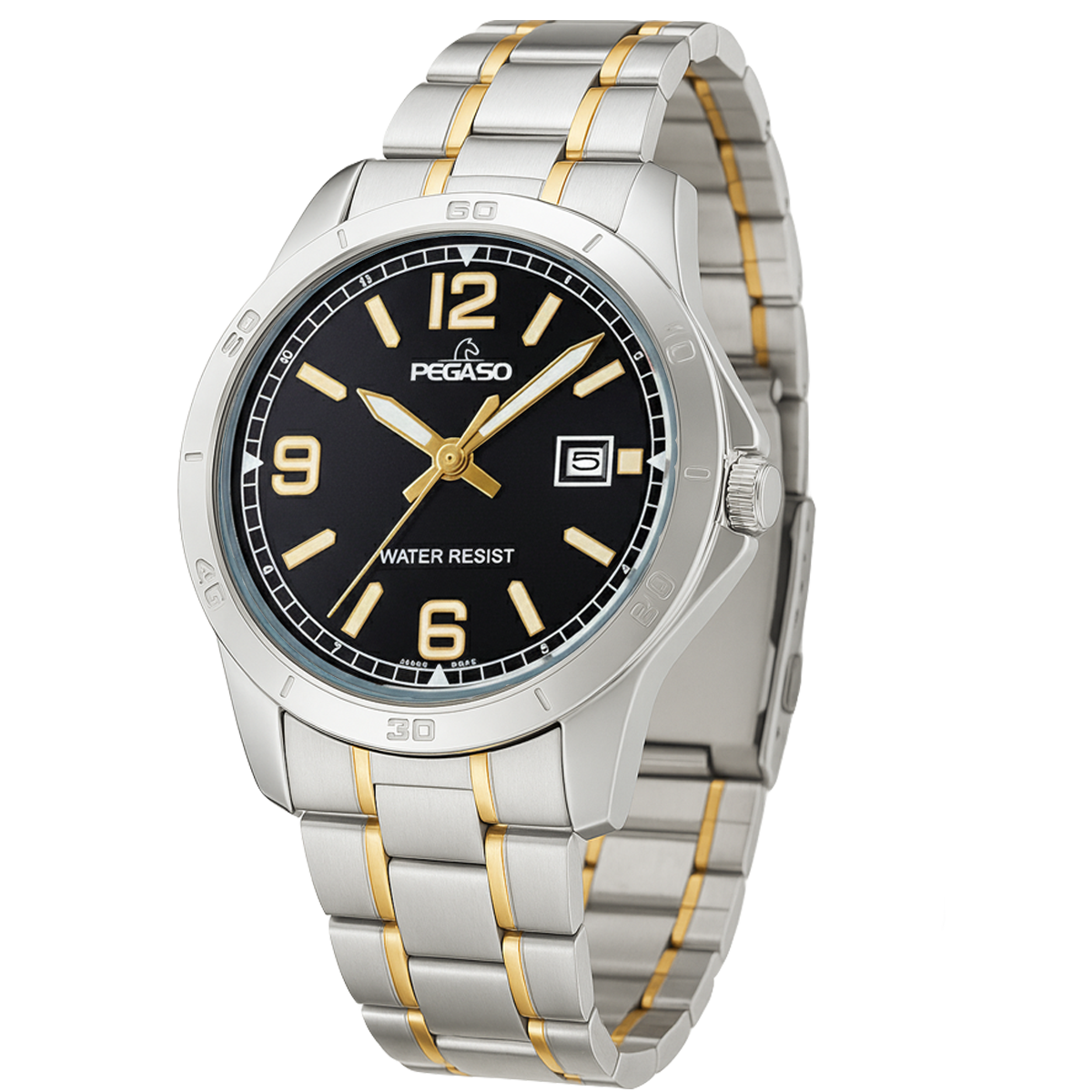 P6691SG-RELOJ PEGASO CALENDARIO P/M BICOLOR HOMBRE-070105B