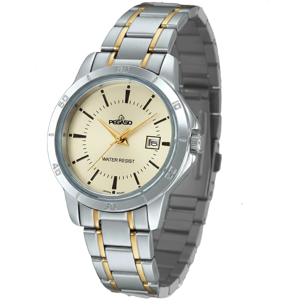 P6692SG-RELOJ PEGASO CALENDARIO P/M BICOLOR DAMA-071801B