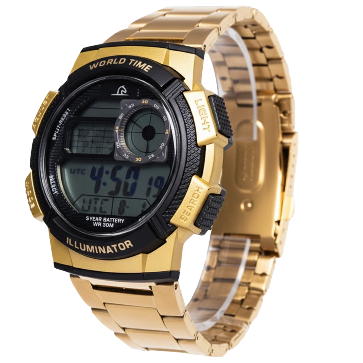 P7011G-RELOJ PEGASO METAL DORADO ILLUMINATOR-M1801