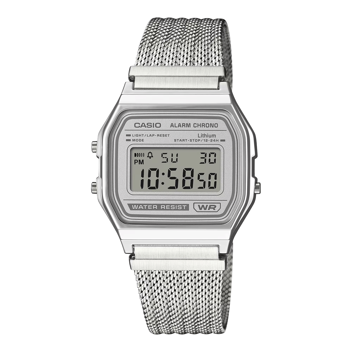 A158WEM-RELOJ CASIO P/M MALLA DIGITAL-7DF