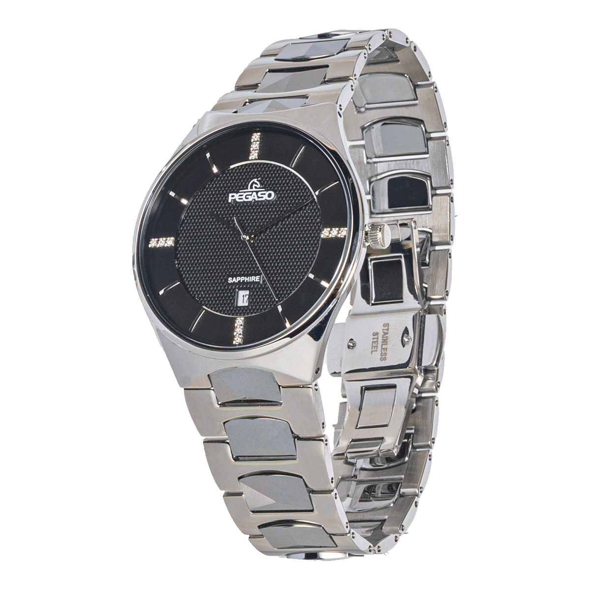 CT5186G-RELOJ PEGASO ACERO SOLIDO ZAFIRO CALENDARIO HOMBRE-M07M070101B