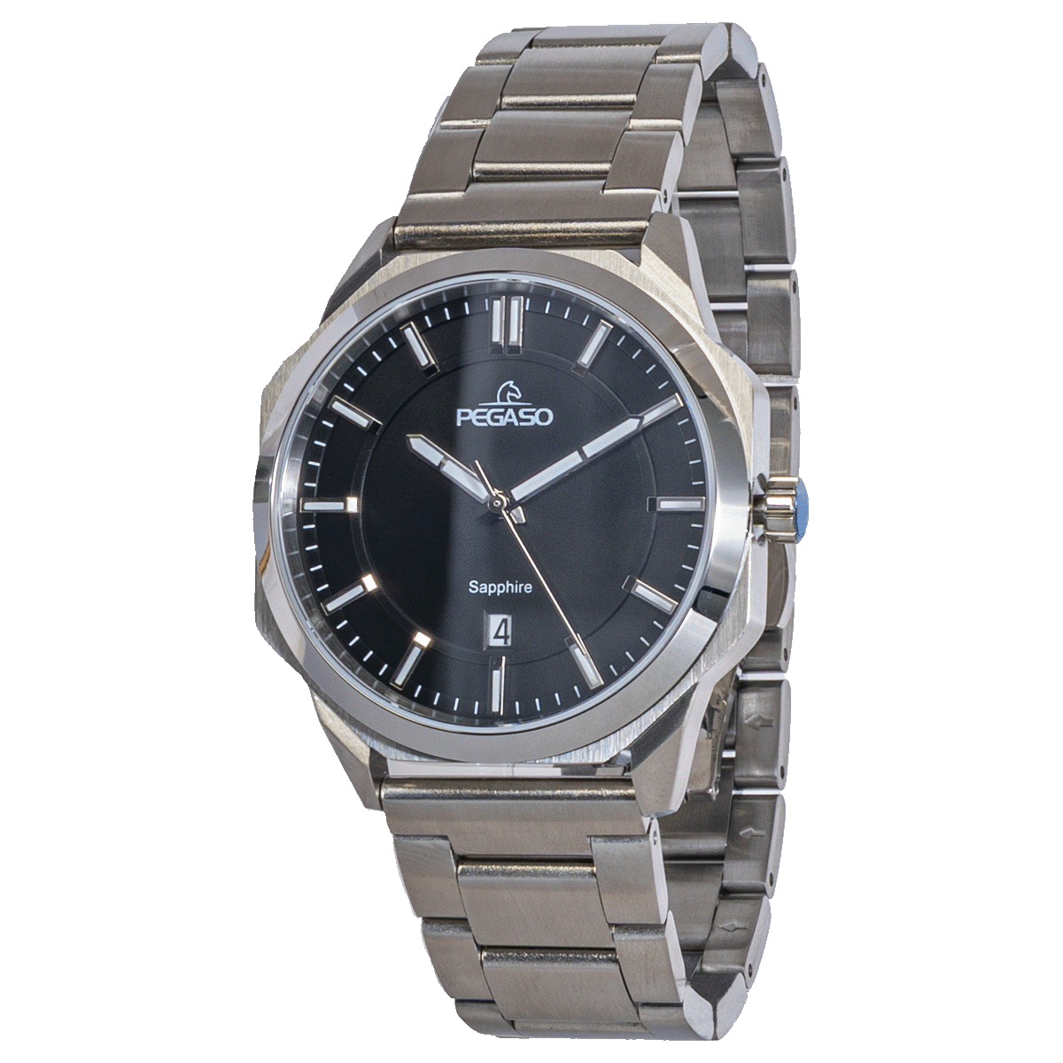 CT7011G-RELOJ PEGASO ACERO SOLIDO ZAFIRO CALENDARIO HOMBRE-M07M070101B