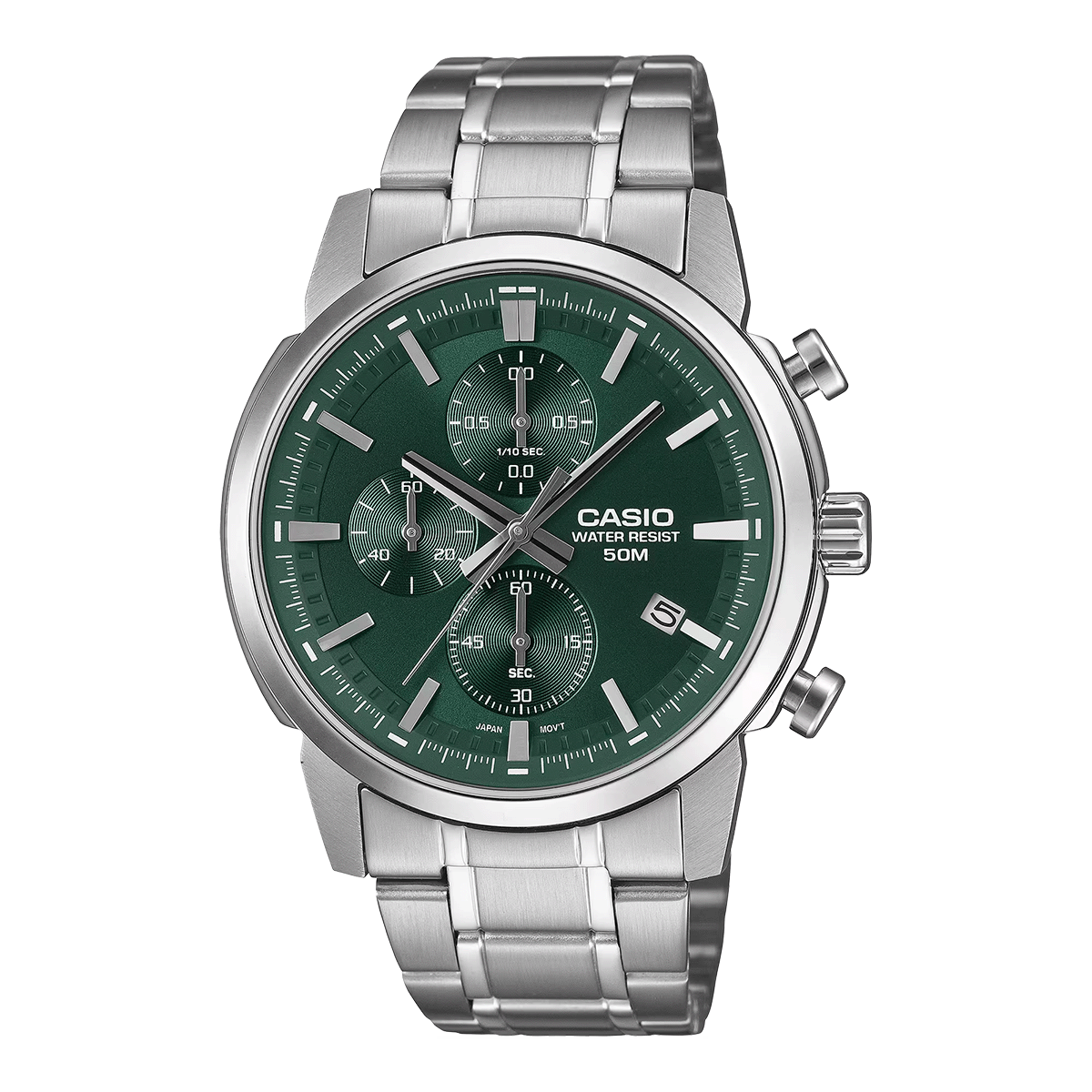 MTP-E510D-RELOJ CASIO ACERO CALENDARIO CRONOGRAFO HOMBRE-3AVDF