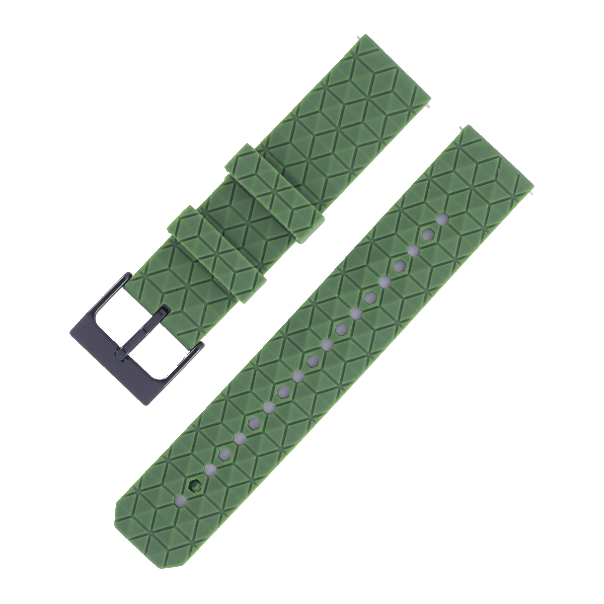 152BK.20.11-PULSO SILICONA PARA SMART WATCH CON PASADOR VERDE MILITAR #20