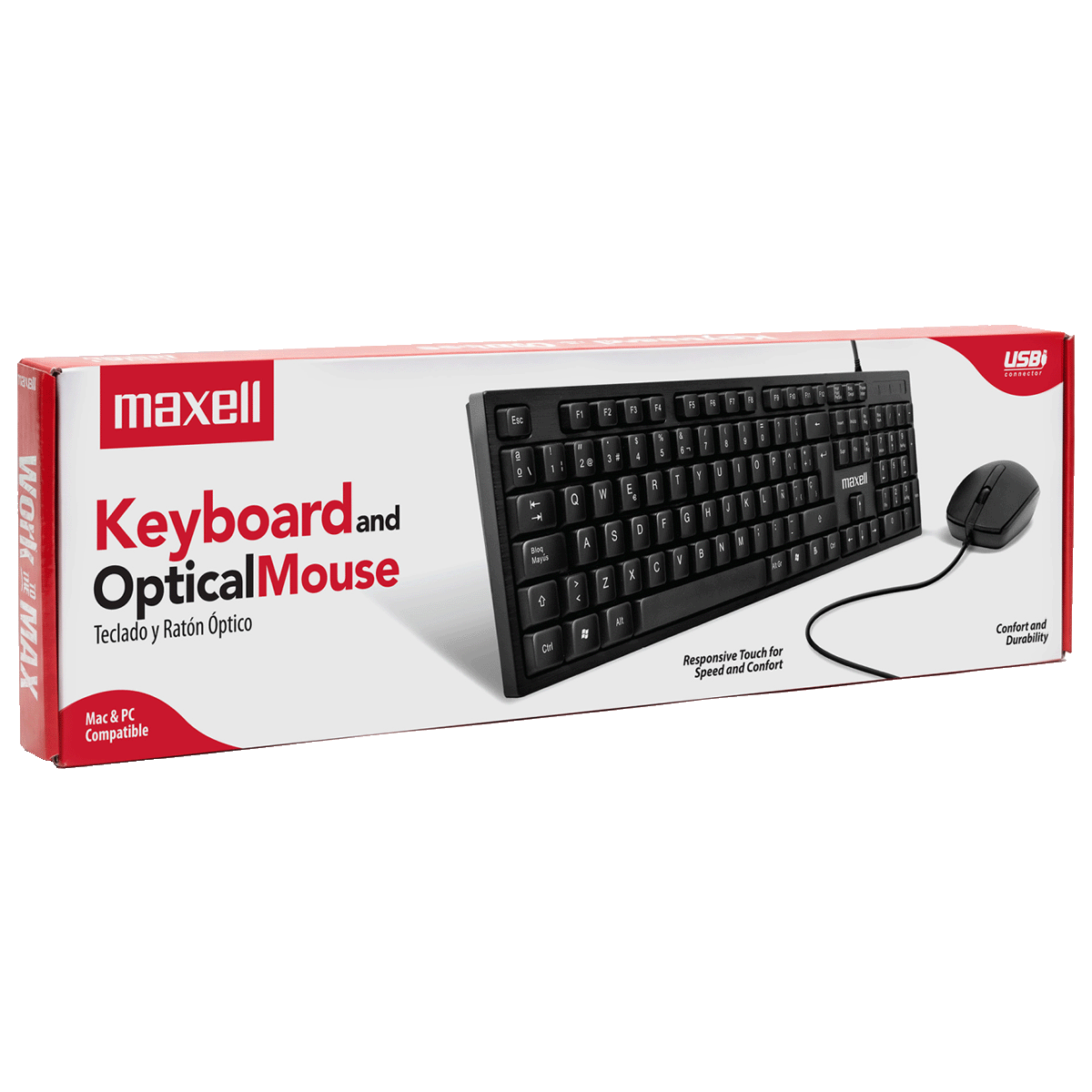 347111-COMBO MAXELLTECLADO Y MOUSE  ALAMBRICO CONECTOR USB