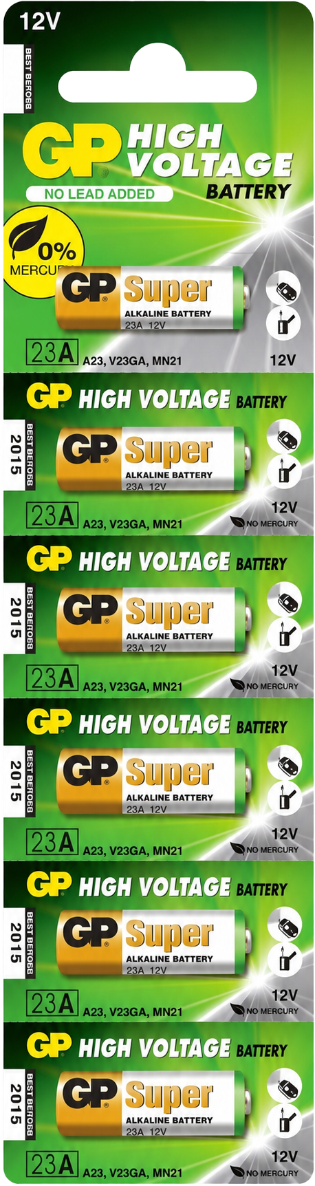 GP23ABL5-1-BATERIA GP ALCALINA 12 V. BLISTER POR 5 UNIDADES