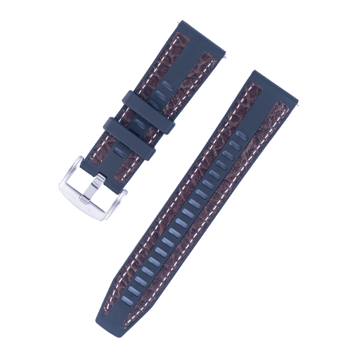 GT5SC.20.0201-PULSO CUERO PU SMART WATCH MARRON  NEGRO CON PASADOR #20