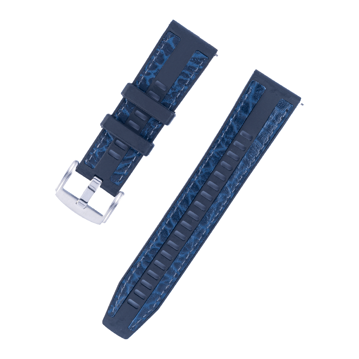 GT5SC.20.1601-PULSO CUERO PU SMART WATCH AZUL OSCURO  NEGRO CON PASADOR #20