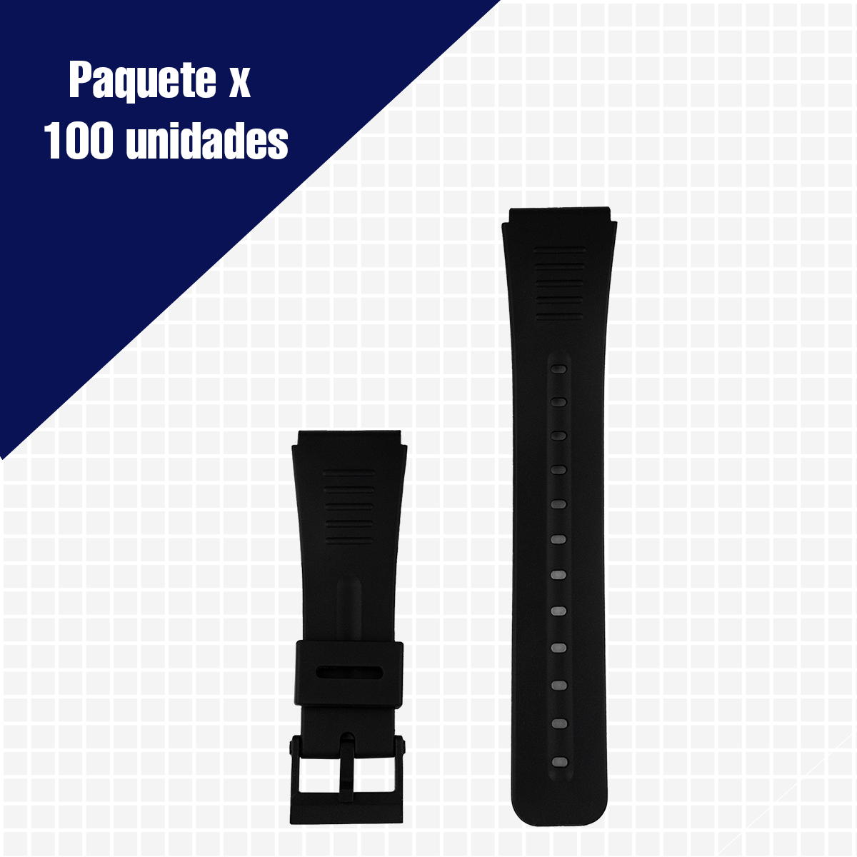 P398P.22.1-100-PULSO PVC C/REMOTO HEBILLA PLASTICA #22 PAQUETE POR 100 UNIDADES