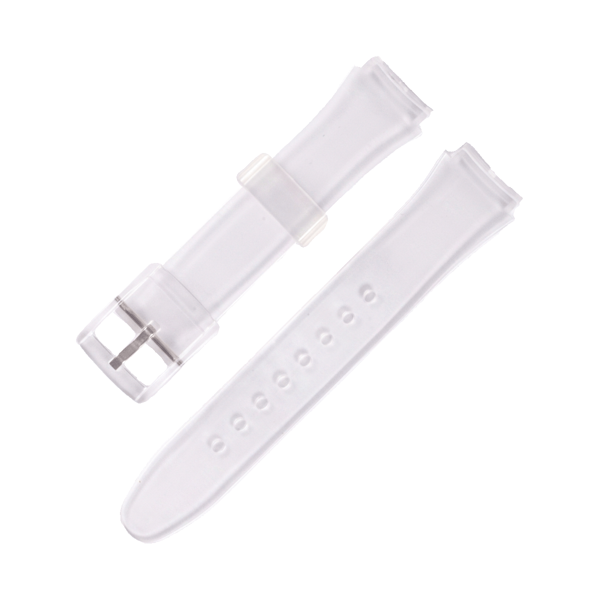 P9596P.18.0-PULSO PVC TRANSPARENTE HIELO HEBILLA PLASTICA #18