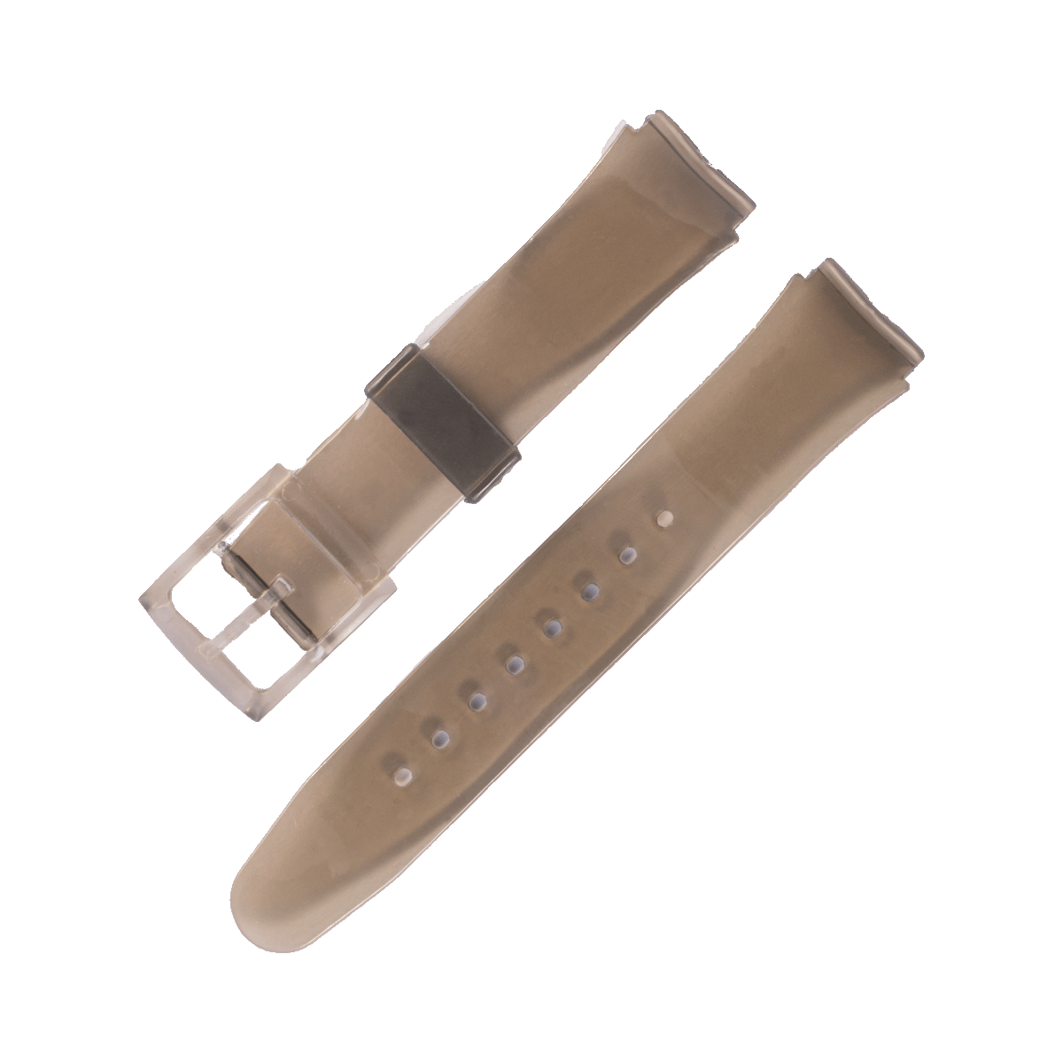 P9596P.18.1-PULSO PVC NEGRO TRASPARENTE HEBILLA PLASTICA # 18