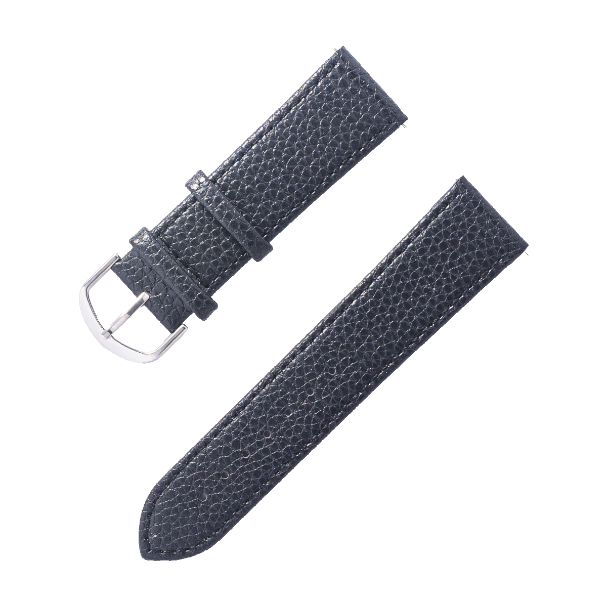 PM2006SC.12.101-PULSO PEGASO CUERO MICROFIBRA NEGRO HILO NEGRO CON  PASADOR # 12