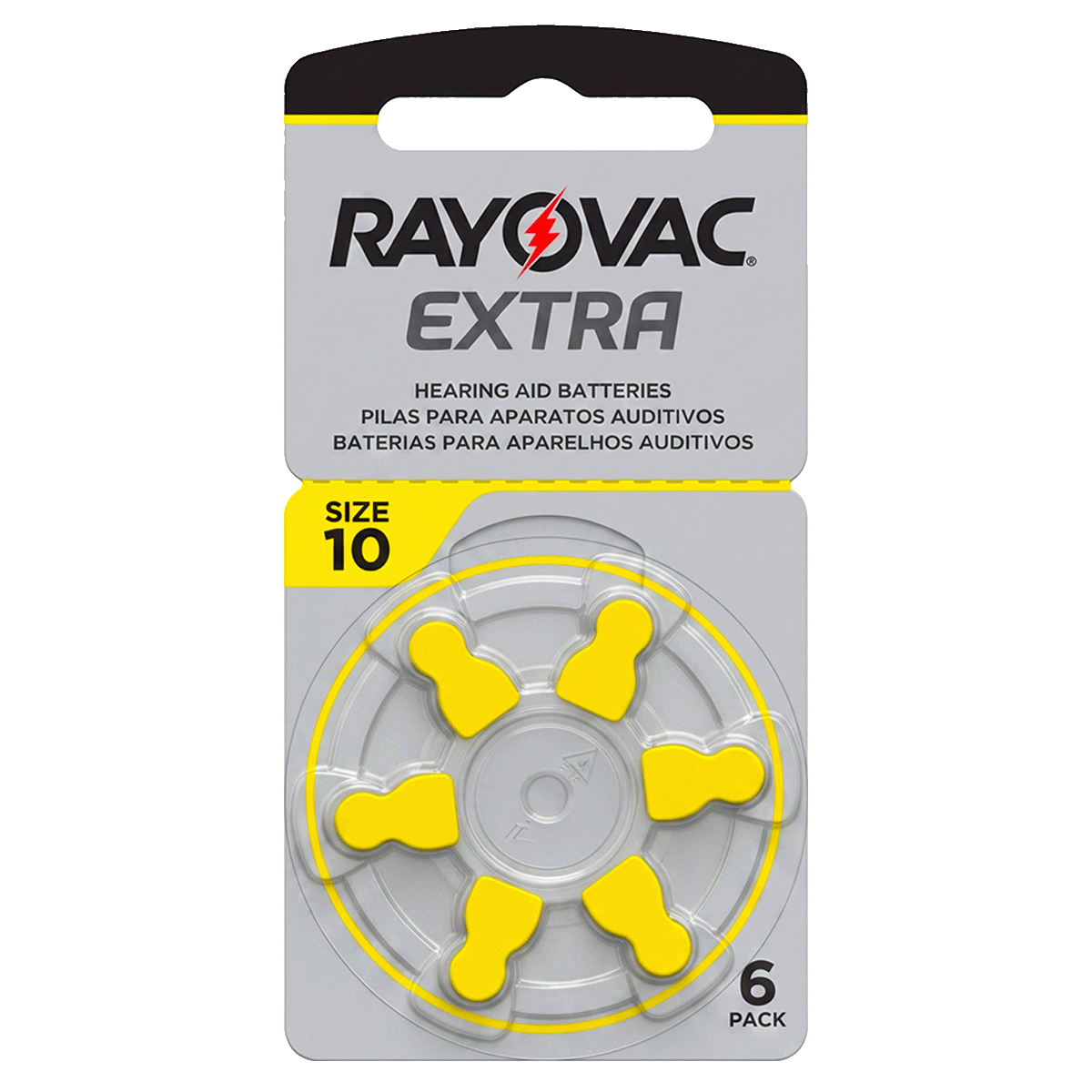 10AUX-6XELAT-BATERIA RAYOVAC AUDITIVA #10  BLISTER X 6 UNIDADES