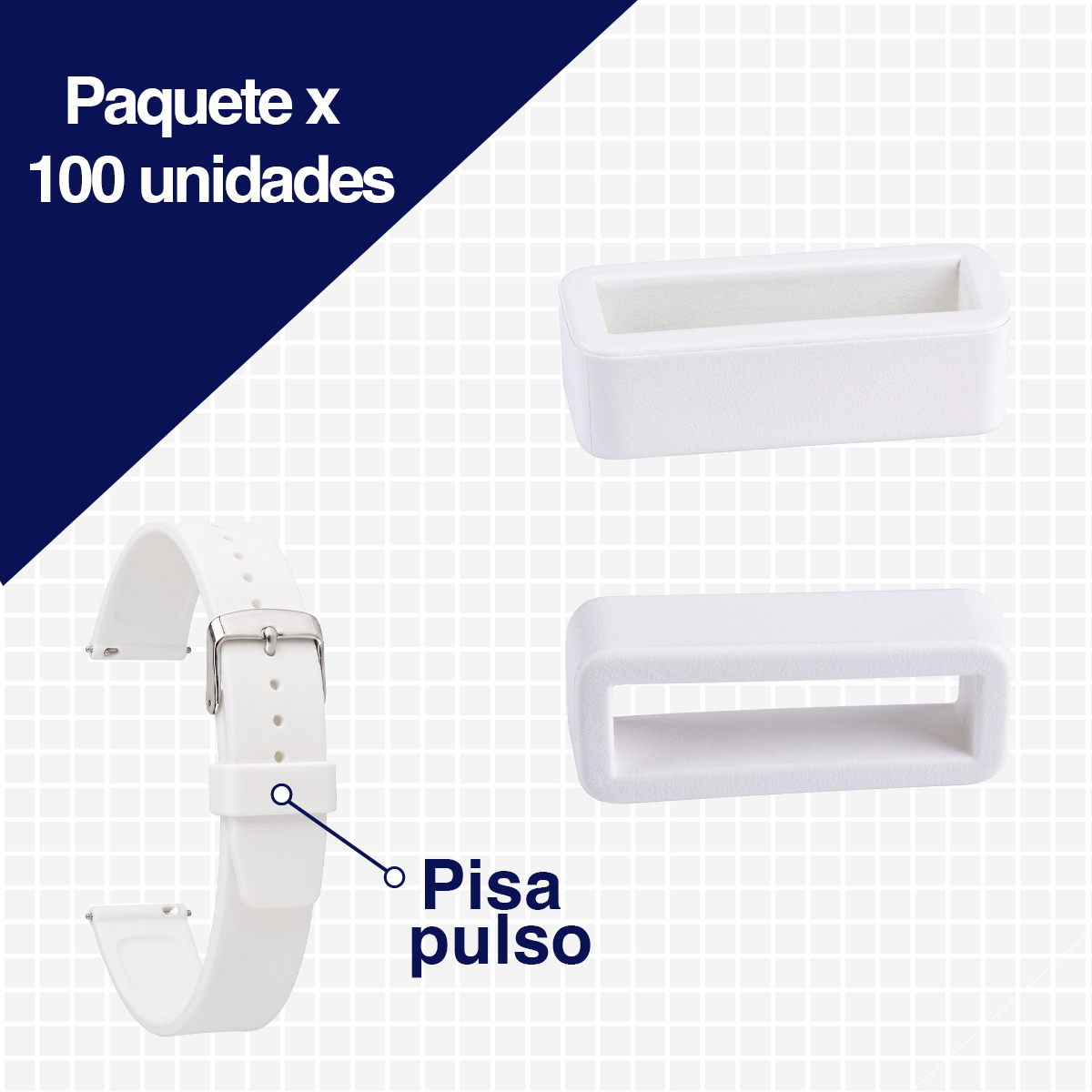K005.12.22-B100-PISA PULSO DE SILICONA BLANCO #12 BOLSA POR 100 UNIDADES