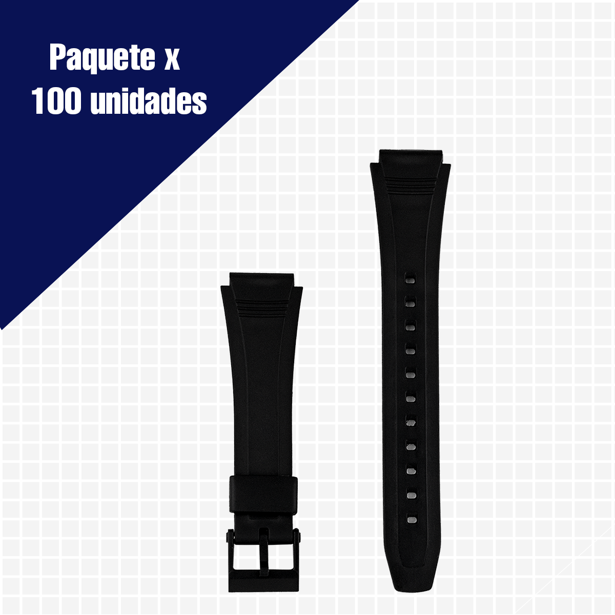 P582P.18.1-100-PULSO PVC TELEMEMO HEBILLA PLASTICA #18 PAQUETE POR 100 UNIDADES