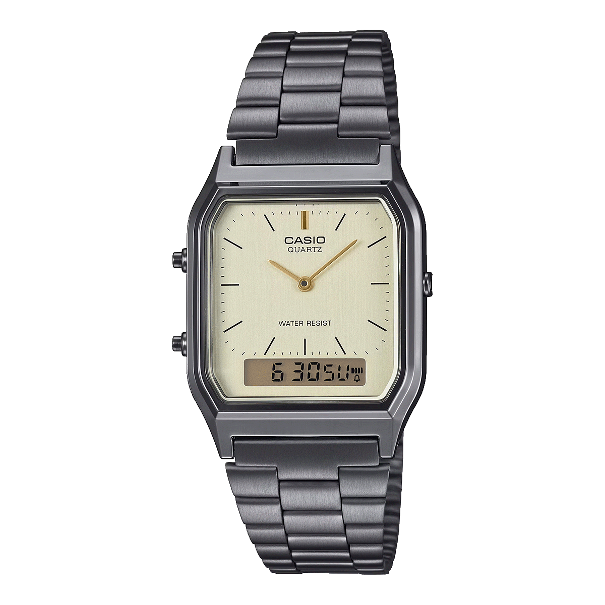 AQ-230GG-RELOJ CASIO P/M PAVONADO DOBLE HORA HOMBRE-9ADF