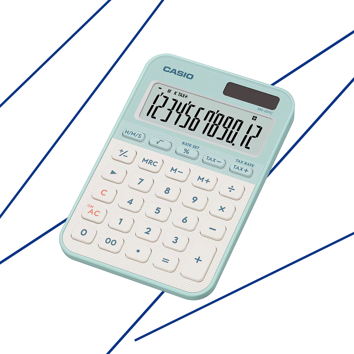 MS-20YC-CALCULADORA CASIO 12 DIGITOS TAX+ TAX- PARA CALCULO DE IMPUESTOS-LG