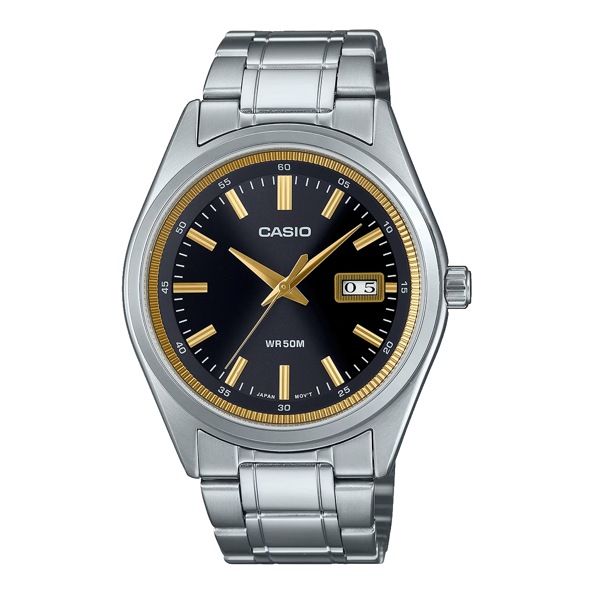 MTP-B180D-RELOJ CASIO ACERO INOXIDABLE DOBLE CALENDARIO HOMBRE-1A2VDF