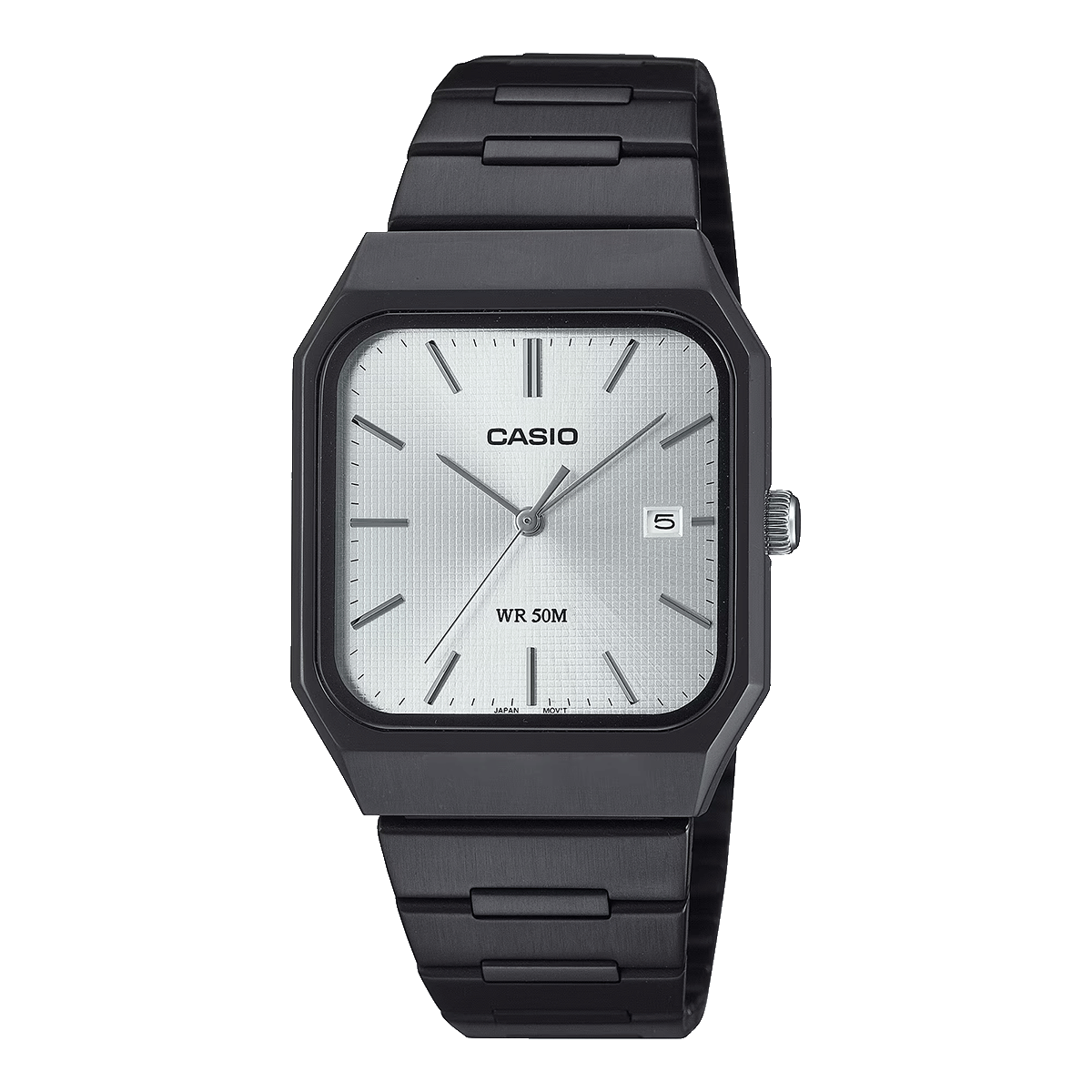MTP-B185B-RELOJ CASIO ACERO PAVONADO 50 METROS CALENDARIO HOMBRE-7AVDF