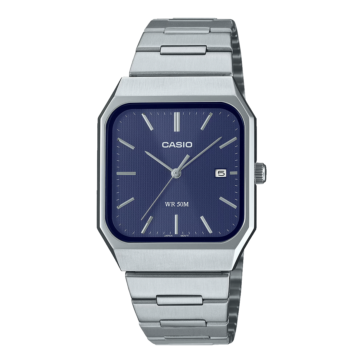 MTP-B185D-RELOJ CASIO ACERO INOXIDABLE DOBLE CALENDARIO HOMBRE-2A1VDF