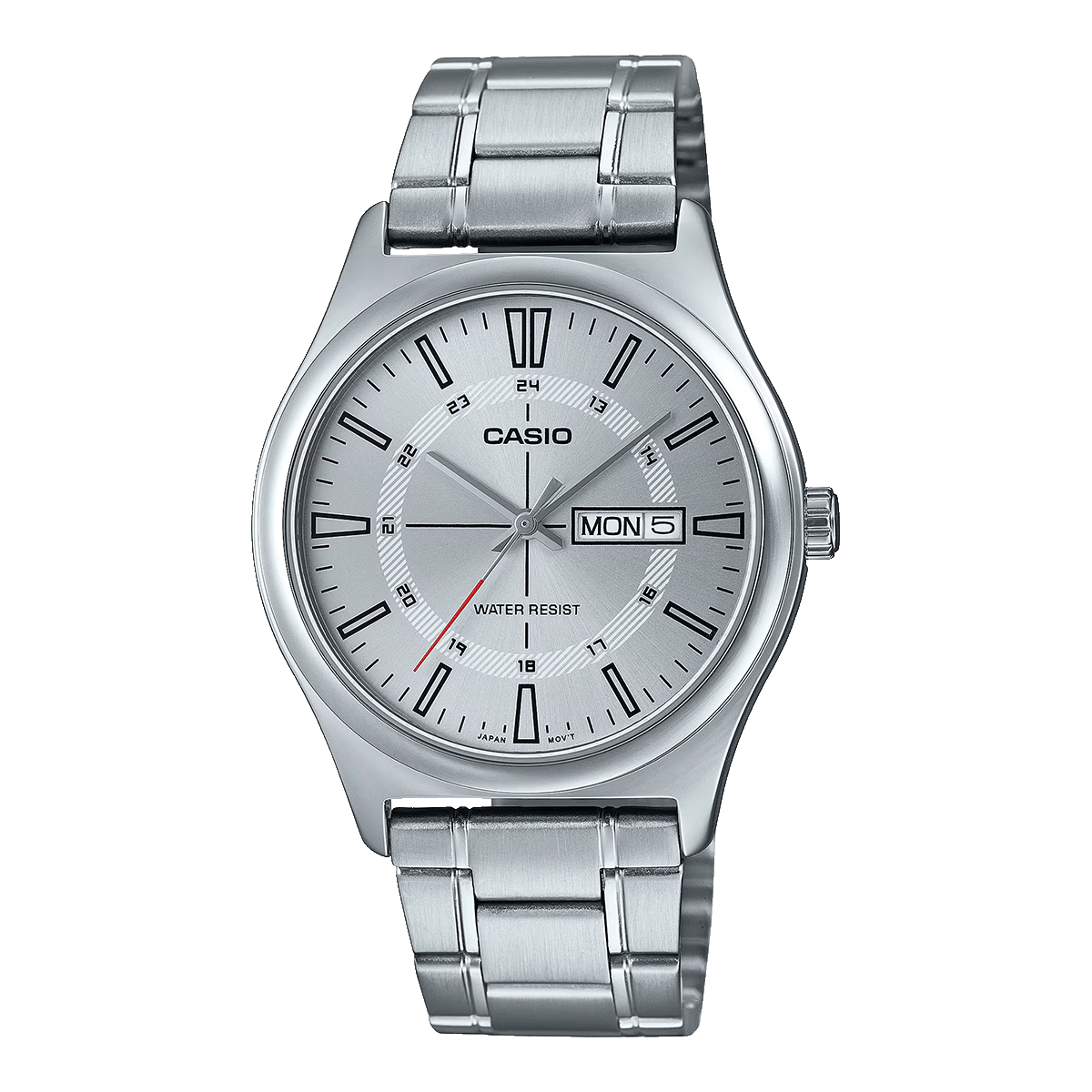 MTP-V006D-RELOJ CASIO P/M ACERO HOMBRE DOBLE CALENDARIO-7CUDF