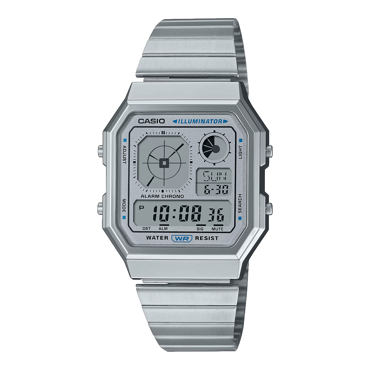 A130WE-RELOJ CASIO P/M ACERO ILLUMINATOR HOMBRE-7ADF