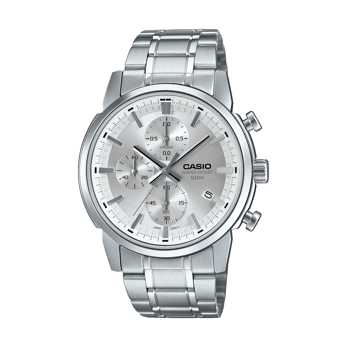 MTP-E510D-RELOJ CASIO ACERO CALENDARIO CRONOGRAFO HOMBRE-7AVDF